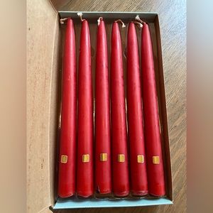 Partylite Red Tapers 10 inches